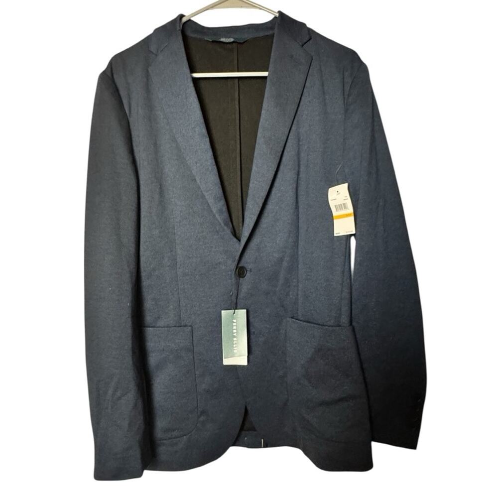 Perry Ellis Slim Fit Men's  Dark Navy Blue Button Front Blazer Sz S NWT